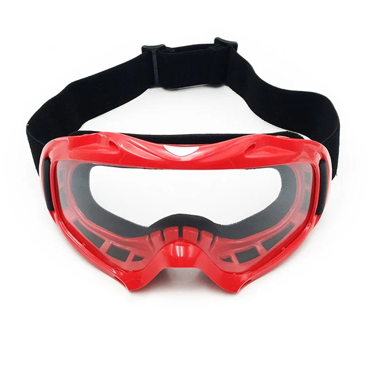 MT-Y652 motor sports goggle with clear HD polycarbonate lens and black TPU frame with triple-layer foam