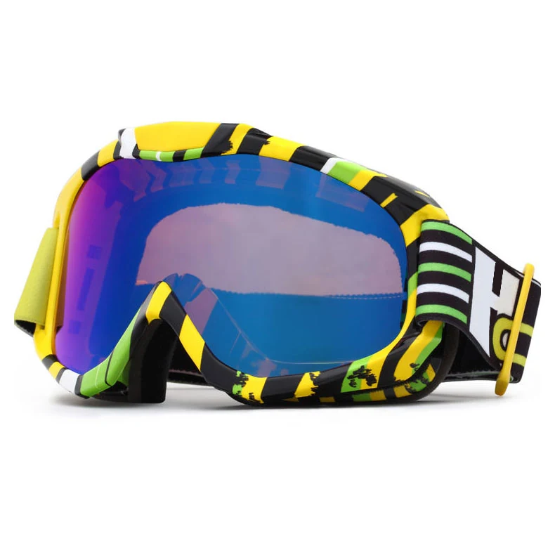 MT-Y671 motocross goggles shown with tear-off strips attached to the lens