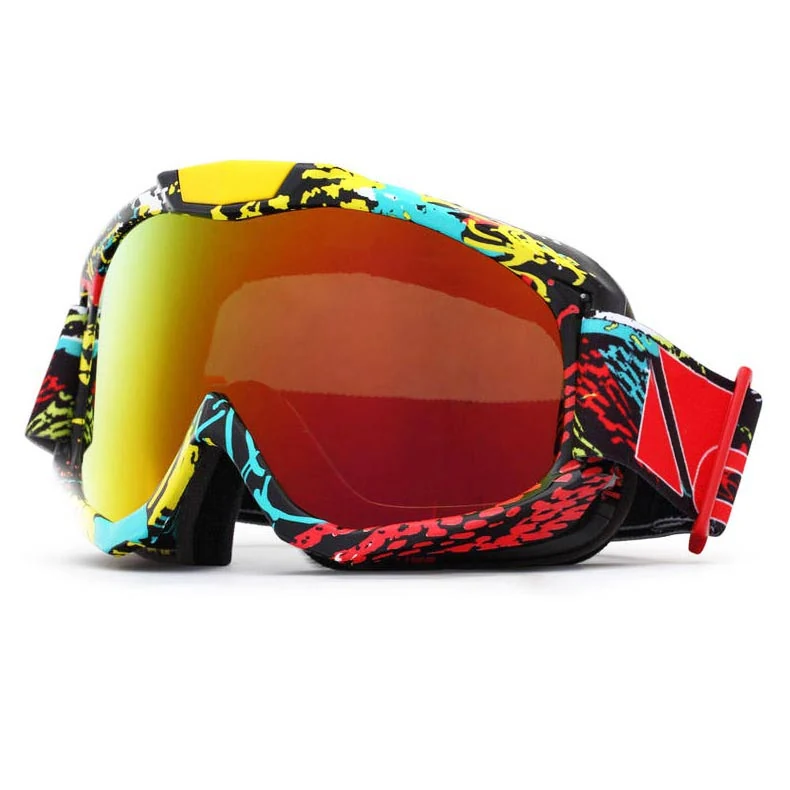 Side profile of the MT-Y671 goggle highlighting the triple-layer sponge foam and adjustable elastic strap