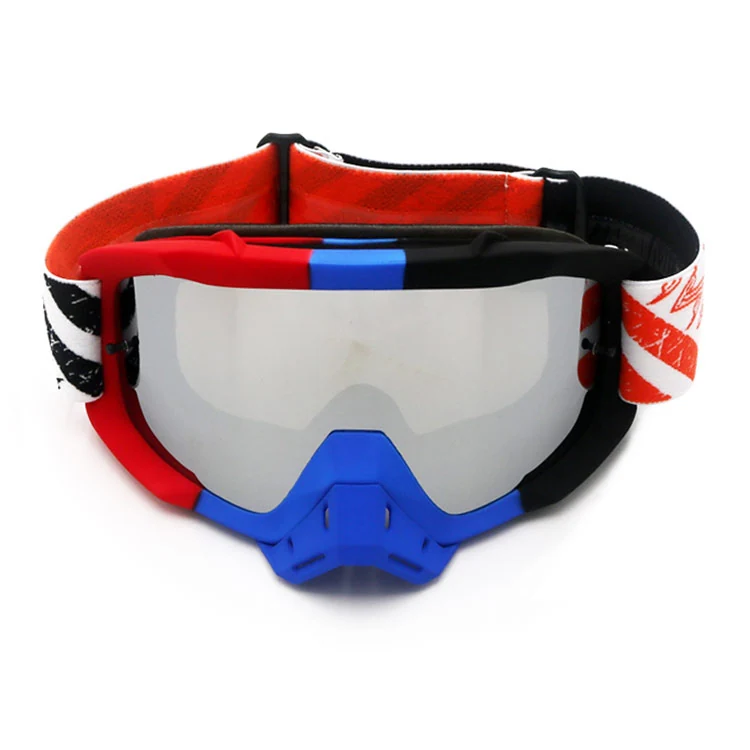 MT-Y836N motocross goggle with HD polycarbonate lens and black TPU frame with soft foam padding