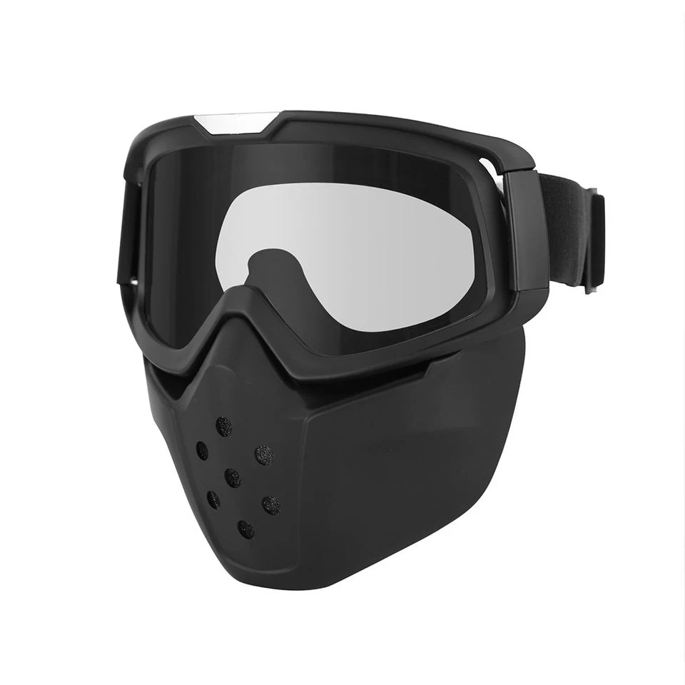Side view of MT-Y838M goggles showing dual air vents and adjustable elastic strap