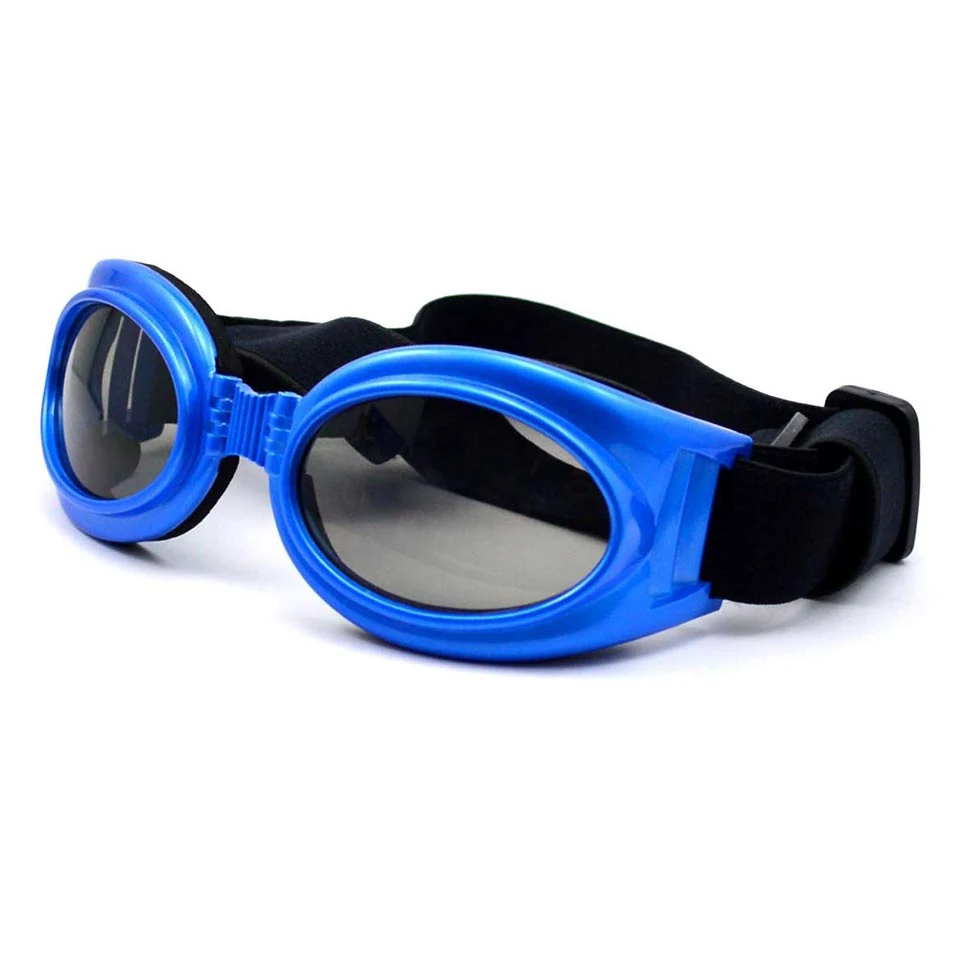 PG-BP002 dog goggles with clear polycarbonate lens and foam-cushioned frame