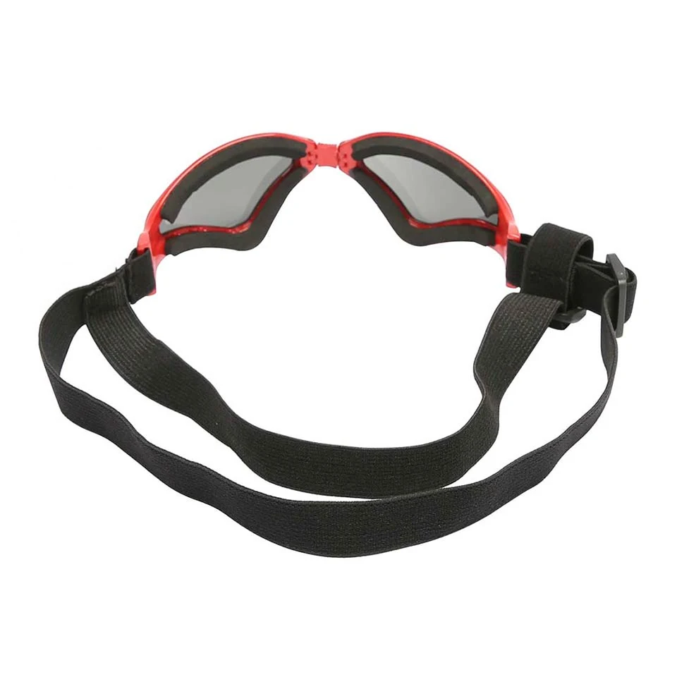 Folded PG-BP005 dog goggle demonstrating compact storage design