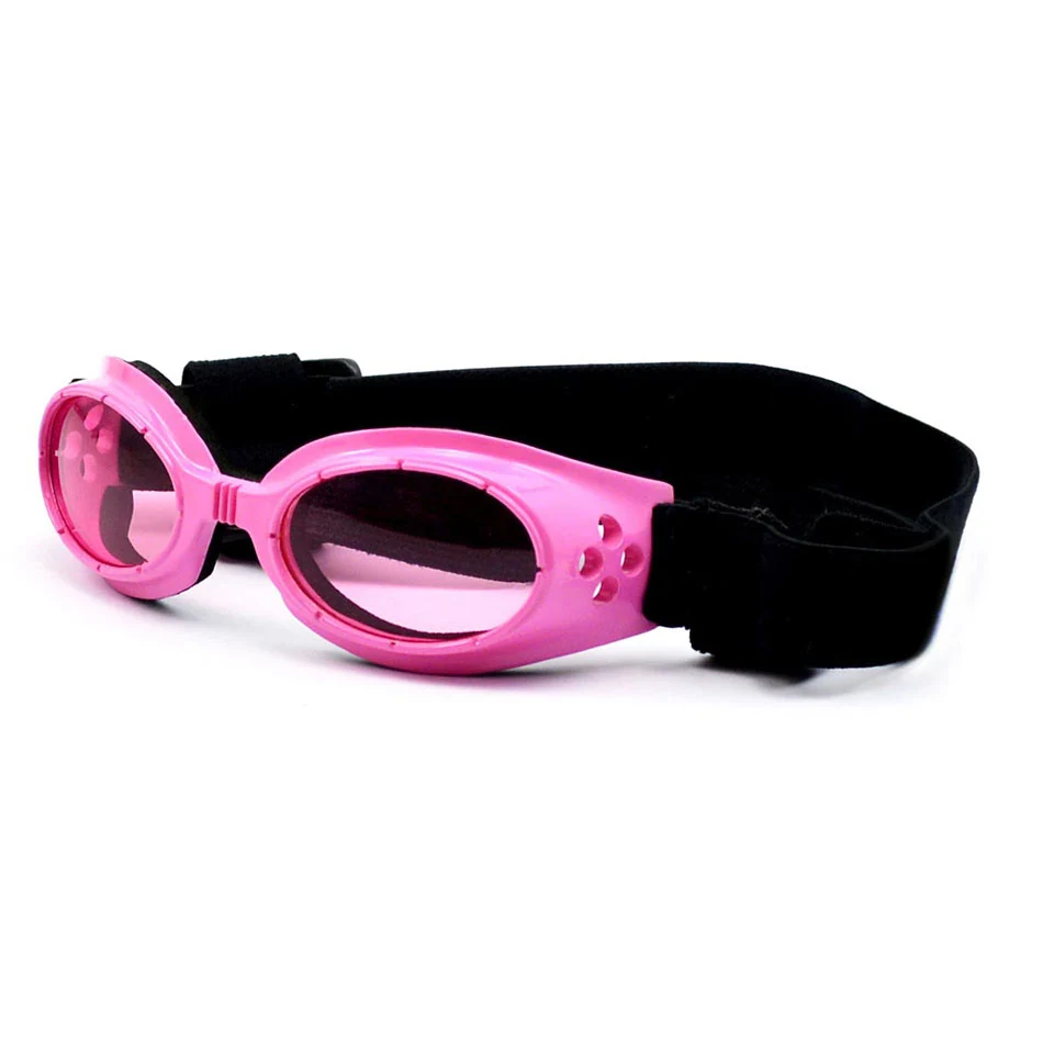 Side view of PG-BP029 goggles showing adjustable head and chin straps