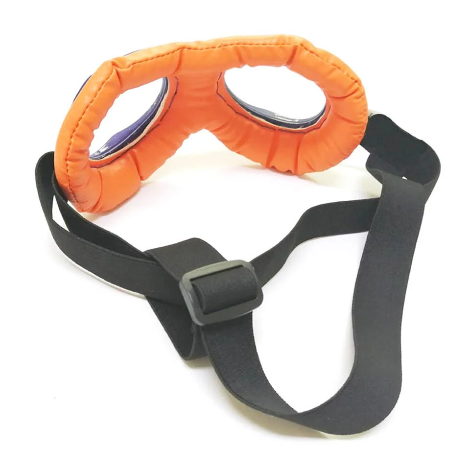 Close-up of the foam-cushioned frame and anti-fog lens on PG-BP082 dog goggles