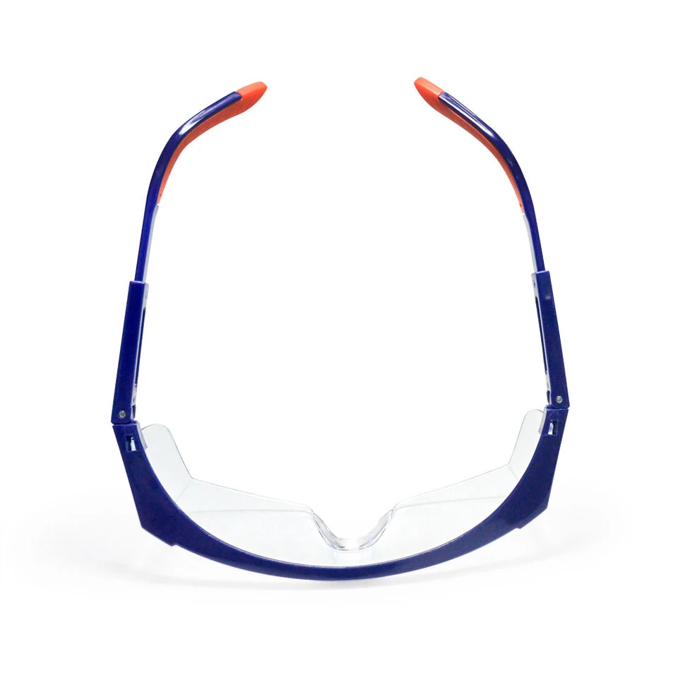SG-JN103A safety glasses worn by a person in a laboratory setting