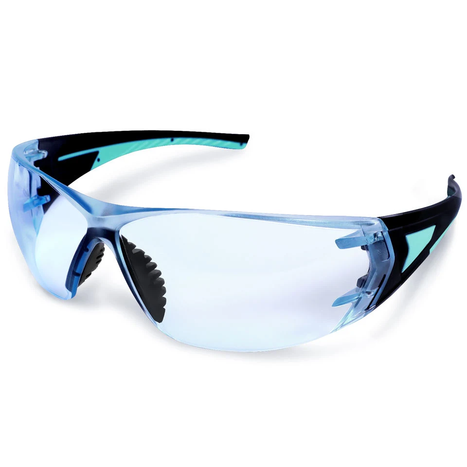 SG-JN161A safety goggle with clear polycarbonate lens and black nylon frame