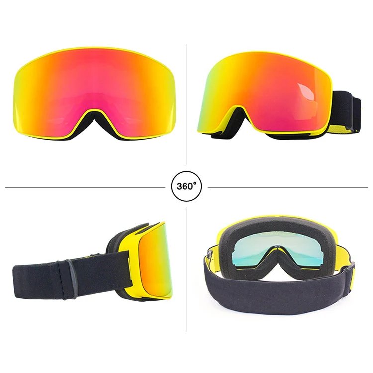 Back view of SK-J026 goggles showing the adjustable strap and TPU frame profile