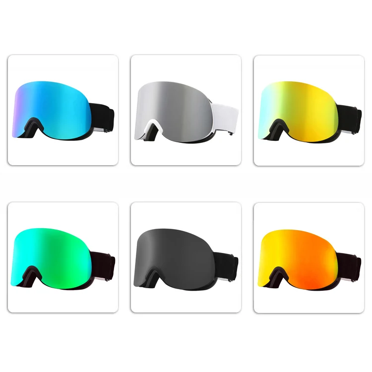 Side profile of the SK-J041 goggle showing the vent channels and triple-layer face foam