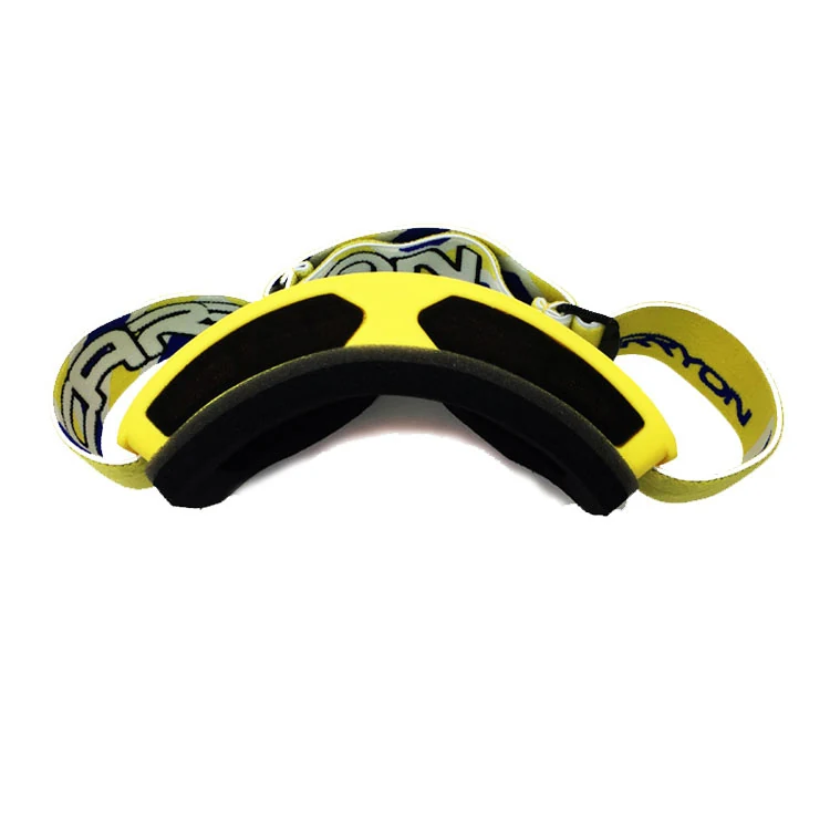 Side view of SK-Y682 goggle showing triple-layer face foam and adjustable silicone strap