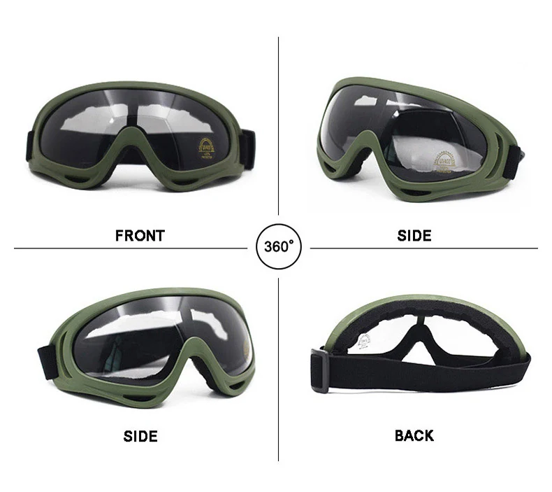 TA-J001 goggle in use during outdoor training with a user wearing a helmet