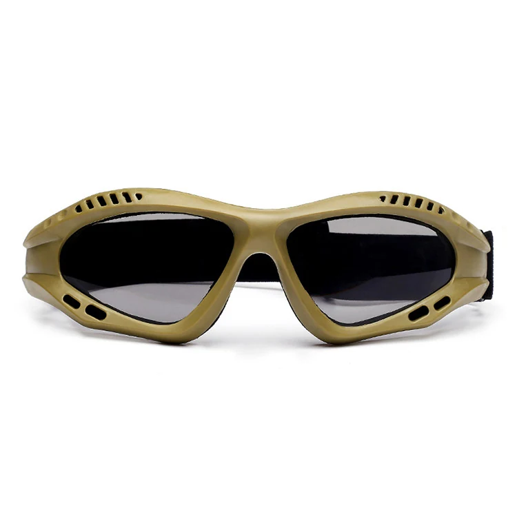 TA-J004 tactical goggle shown with soft foam lining and adjustable elastic strap