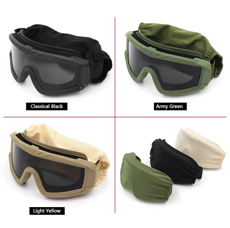 TA-J026 military goggle fitted under a tactical helmet