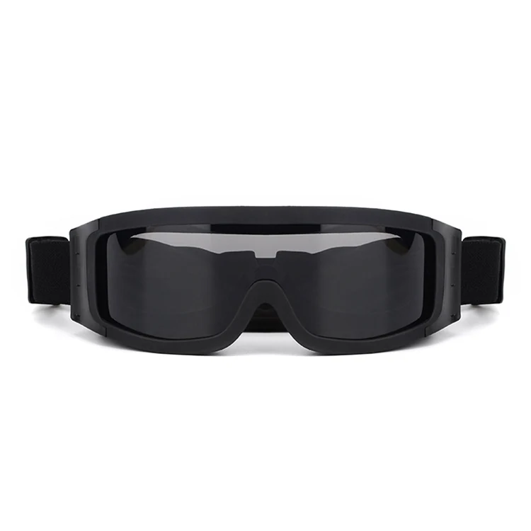 TA-J027 ballistic military goggle with clear polycarbonate lens and black TPU frame