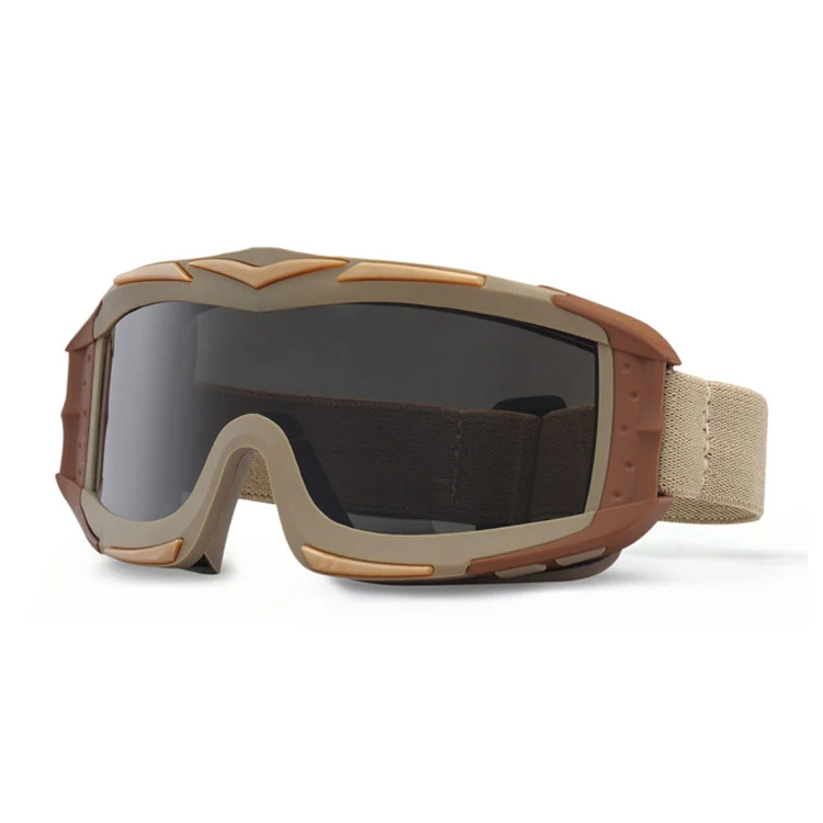TA-RK012 goggle shown with clear, smoke, and amber interchangeable lenses