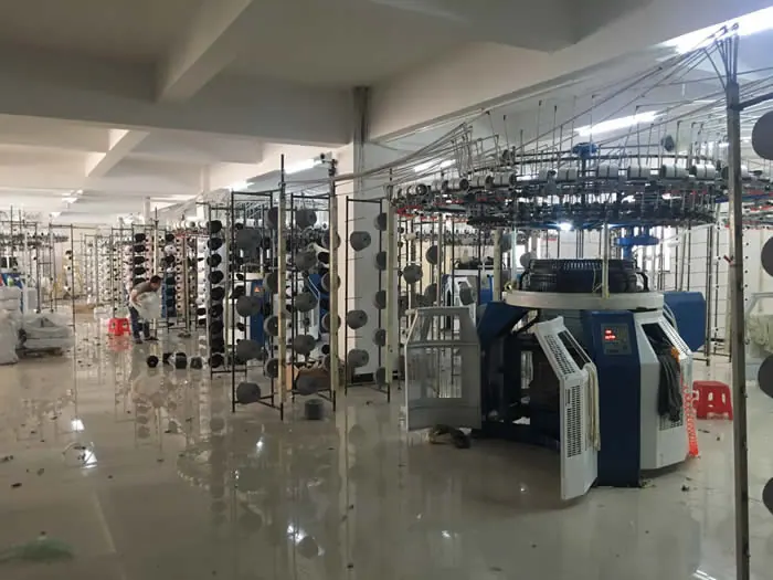 Knitting machines at a partner mill