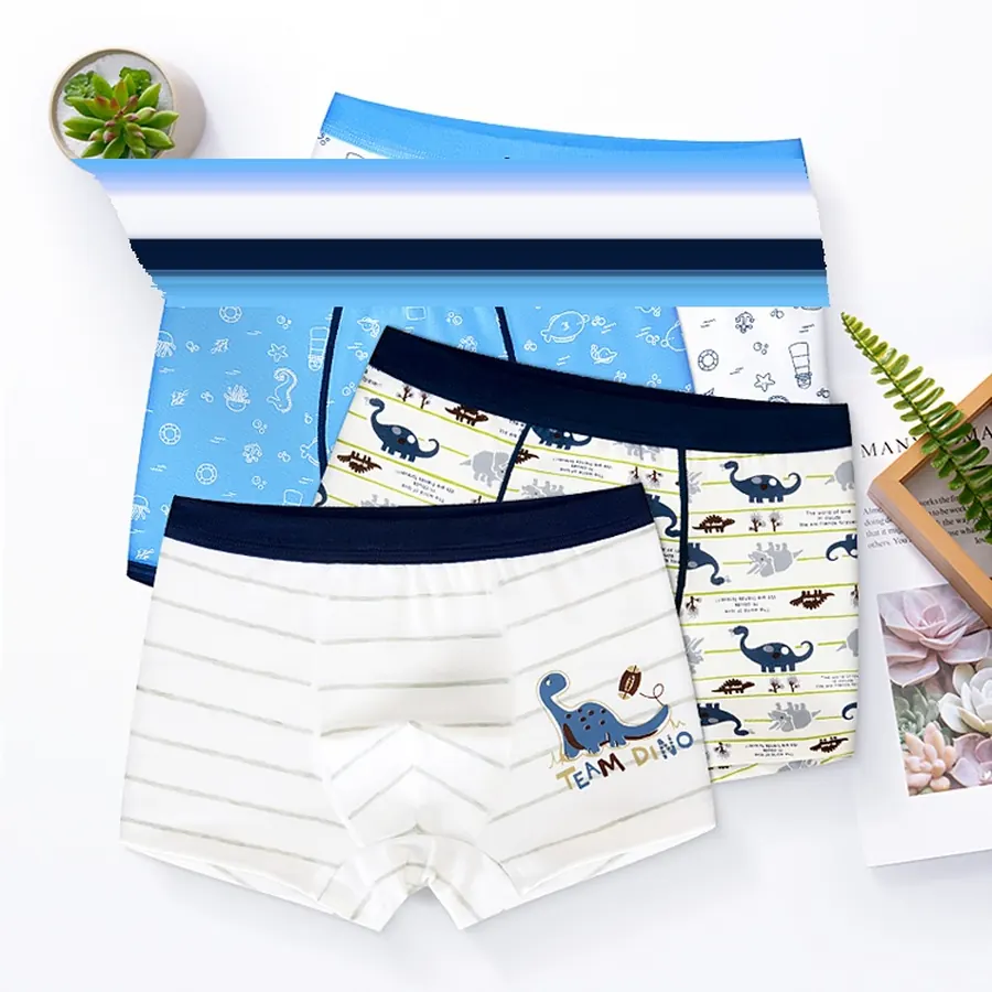 Printed Cotton Kids Boxers