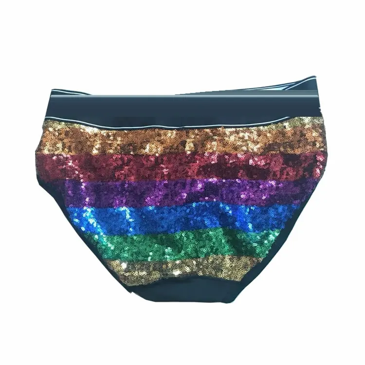 Rainbow Sequin Briefs For Men view 2