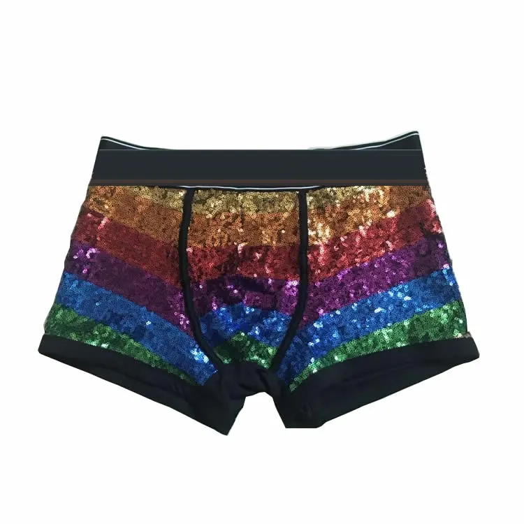 Rainbow Sequin Trunks And Short Boxers