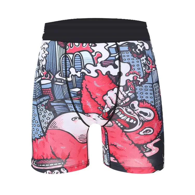 Custom Sublimation Printed Boxer Briefs With Jacquard Waistband