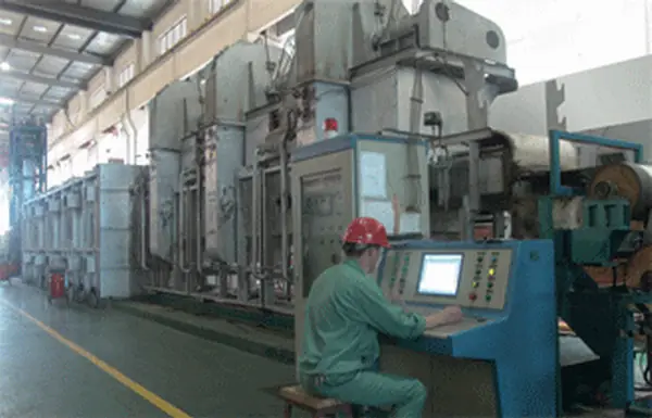 Operator station on the chrome plating line controlling the plating process