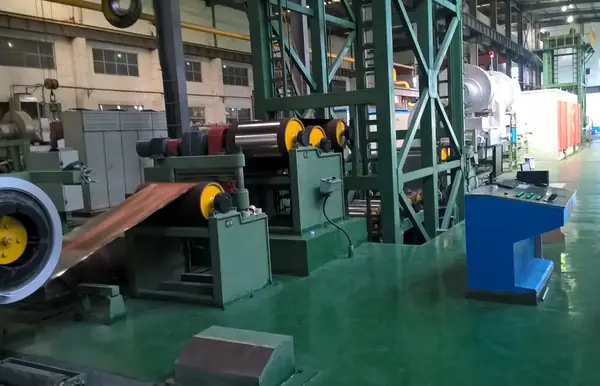 Horizontal continuous annealing line for stainless and carbon steel strip
