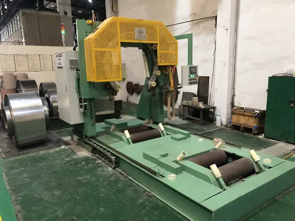 Coil packing area preparing strip for export shipment