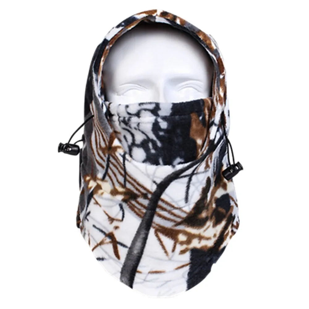 Fleece Balaclava White Brown