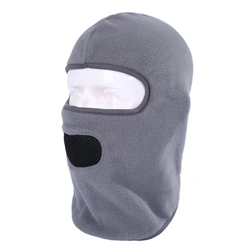 Balaclava Windproof Thermal Fleece Full Face Gray view 3