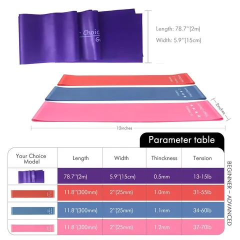 Your Choice Exercise Resistance Bands, Set of 4