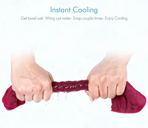 Instant Cooling Sports Towel Blue Rose Red view 2