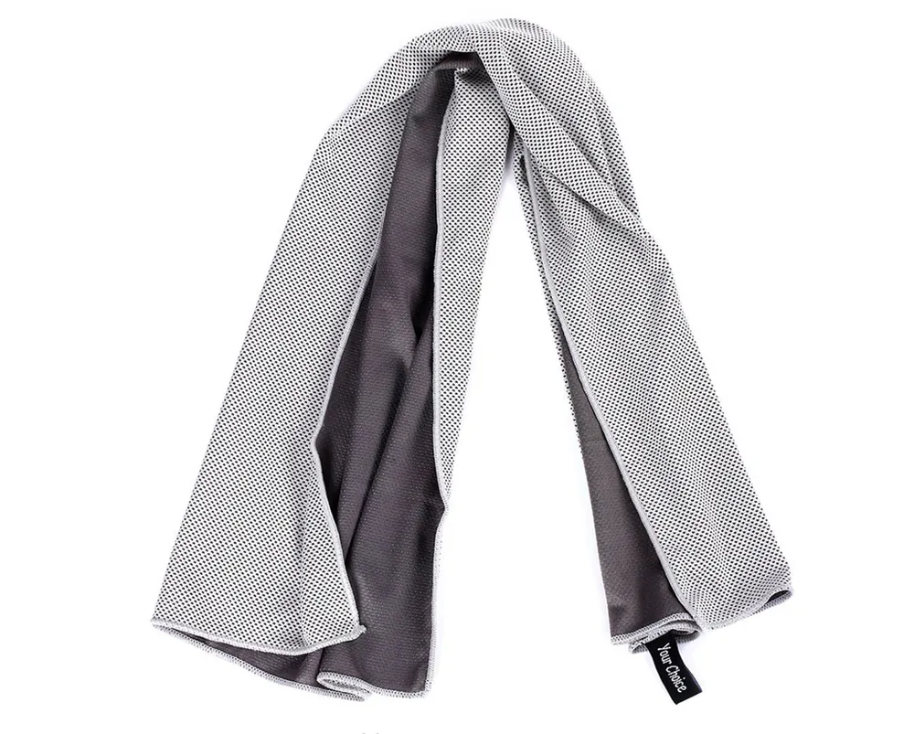 Instant Cooling  Sports Towel Gray - 16 x 32 Inch