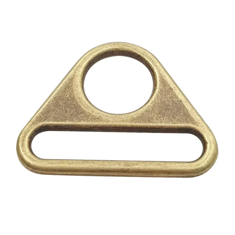 1-1/2 Inch Triangle Buckle in Light Antique Brass made by YOUYING Hardware
