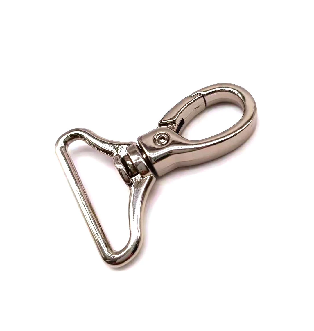 1 Inch Backpack Metal Hook Carabiner, shown in the standard finish