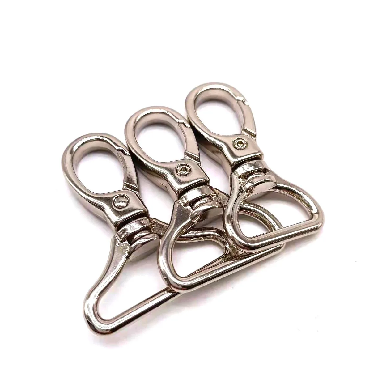 Shiny Silver Purse Swivel Snap Hook, shown in the standard finish