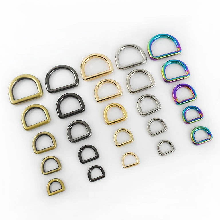 3/4 Inch Zinc Alloy Bag D Ring, detail view