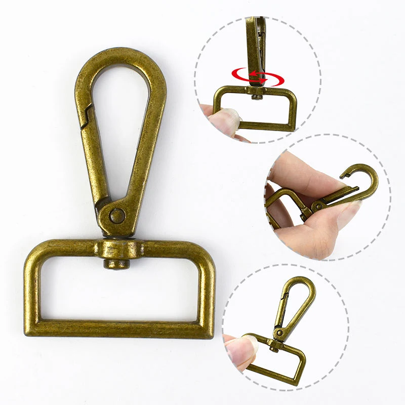 38 mm Zinc Alloy Snap Hook for Bags and Key Fobs, finish range