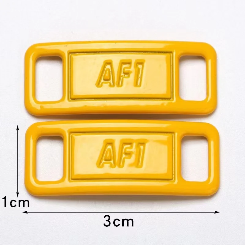 Colourful Shoelace Buckle for Sneakers, in use on a strap