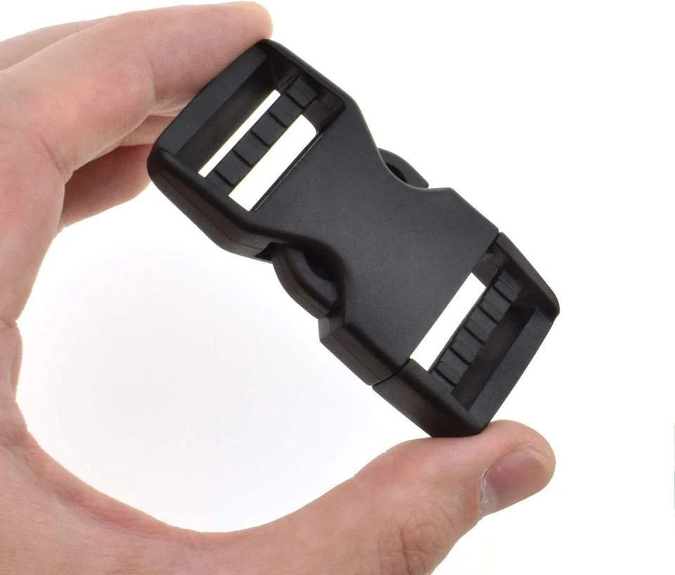POM Plastic Side Release Buckle, shown in the standard finish