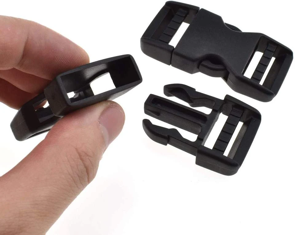 POM Plastic Side Release Buckle, finish range