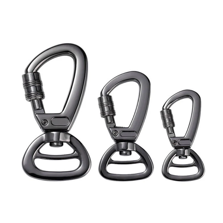 Metal Dog Hook With Carabiner Gate, shown in the standard finish