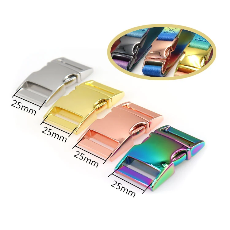 Factory Metal Side Release Buckle for Pet Products, shown in the standard finish