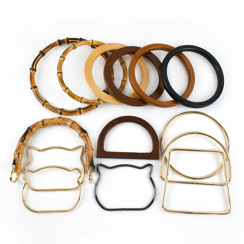 Purse and Bag Handle in Iron or Wood, shown in the standard finish
