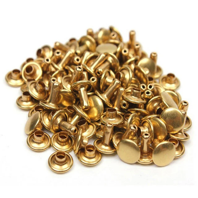 Double Cap Metal Rivet in Iron, alternative view