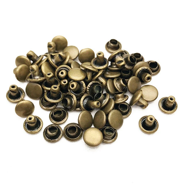 Double Cap Metal Rivet in Iron, finish range