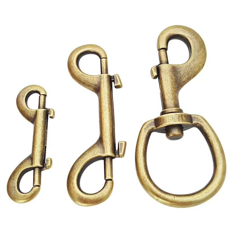 Swivel Snap Hook and Trigger Clip for Pet Products, size comparison