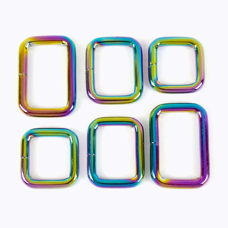 Colourful Rectangle Ring for Straps, finish range