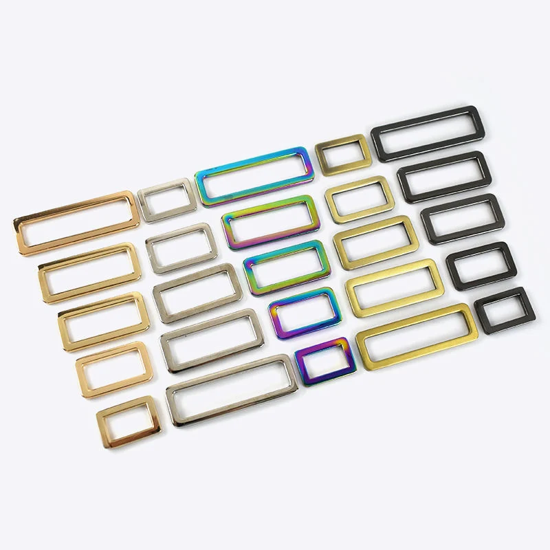 Metal Bag Strap Rectangle Ring, shown in the standard finish