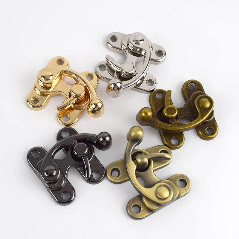 Metal Lock for Gift Boxes in Three Sizes, shown in the standard finish