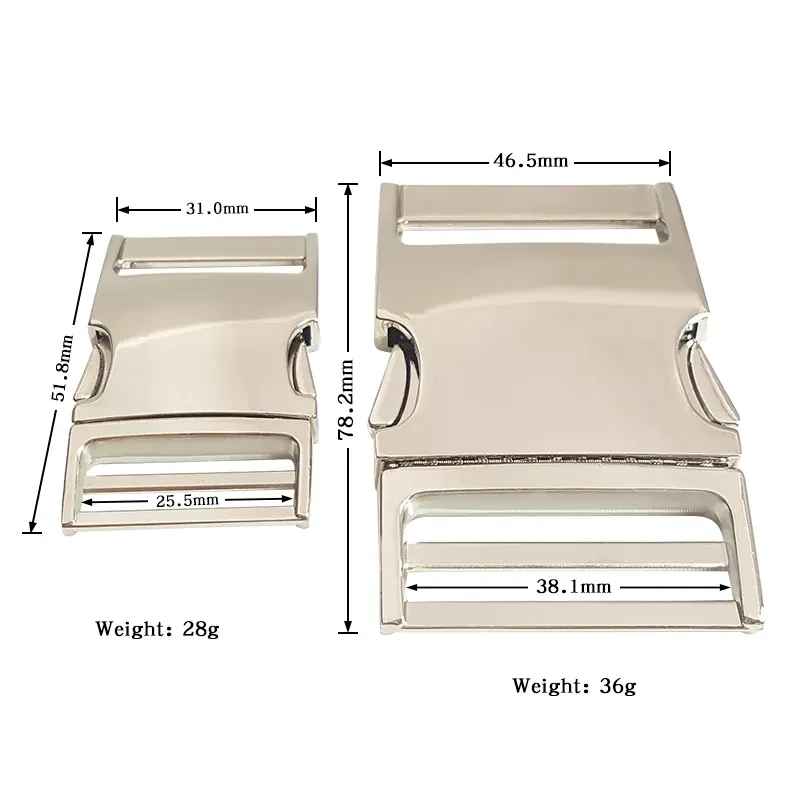 Metal Side Release Buckle, shown in the standard finish